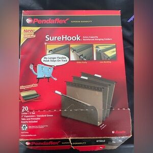 Pendaflex SureHook Hanging Folders, 20 New Hunter Green File Cabinet